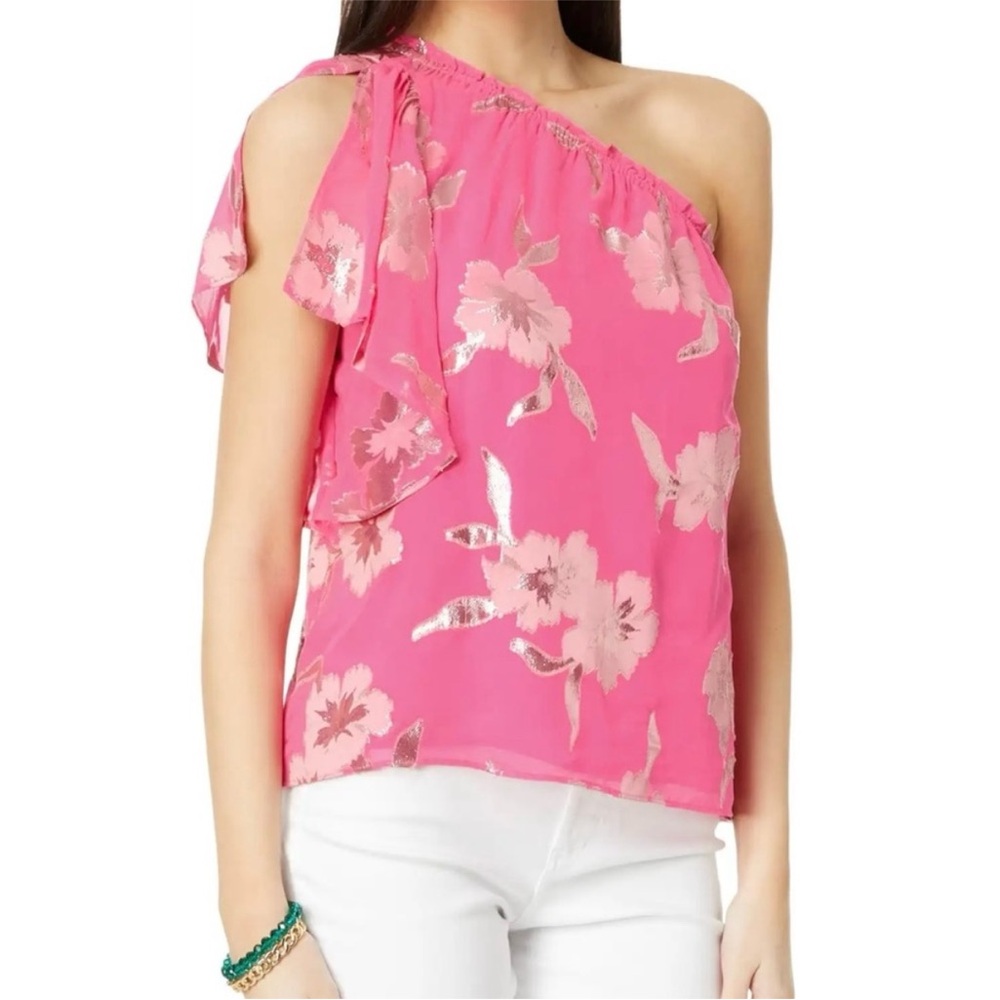 NWT Lily Pulitzer Sarahleigh One-Shoulder Top 
Sz XL